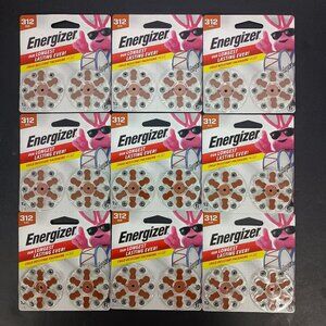 *108 Count* Lot of  9 12-packs ENERGIZER 312 1.45V Hearing Aid Battery Exp 12/29